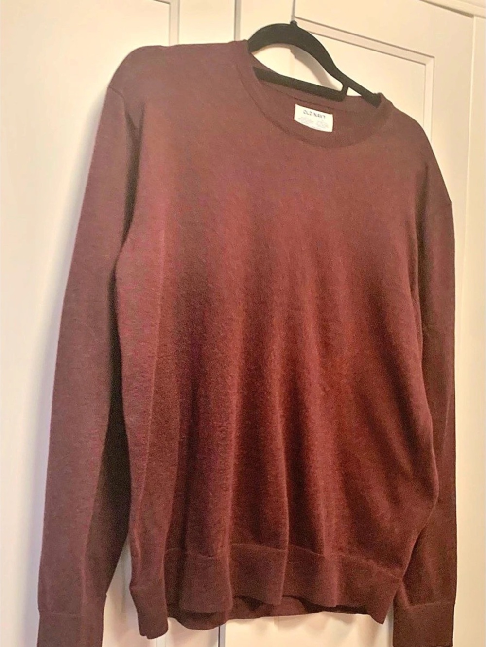 Old Navy Soft-Washed Crew-Neck Sweater Men's Burgandy Large